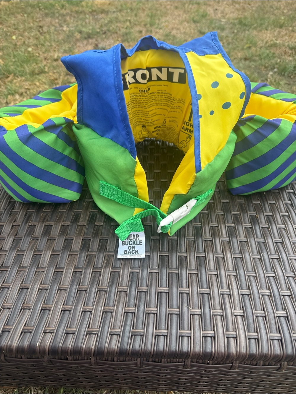 Speedo Kids Swim Floatation Vest Green Blue Yellow